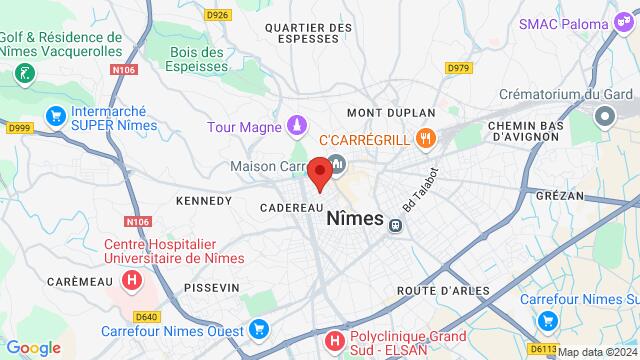 Map of the area around 4 Rue Stanislas Clément 30900 Nîmes