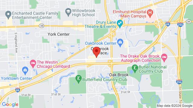 Map of the area around Bar Louie (Oakbrook Terrace), 17W350 W 22nd St, Oakbrook Terrace, IL, 60181, United States