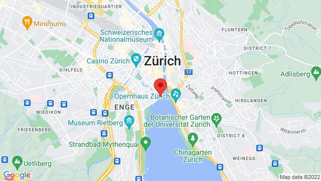 Karte der Umgebung von Bürkliplatz, 8001 Zürich