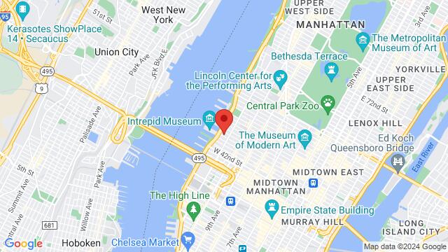 Map of the area around 617 W 46th St, 6th floor, New York, NY 10036