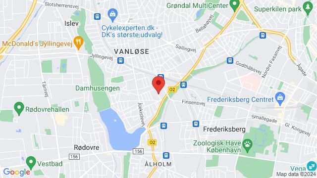 Karte der Umgebung von Kastanie Allé 16, 2720 København, Danmark,Copenhagen, Frederiksberg, SF, DK