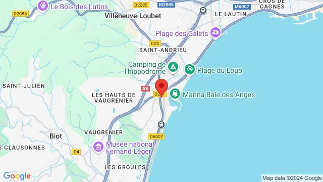 Map of the area around Avenue de l'Église Saint-Christophe 06270 Villeneuve-Loubet