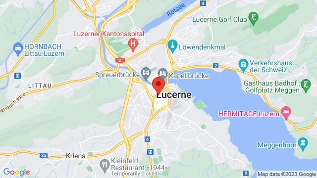 Map of the area around Pilatusstrasse 21, CH-6003 Luzern