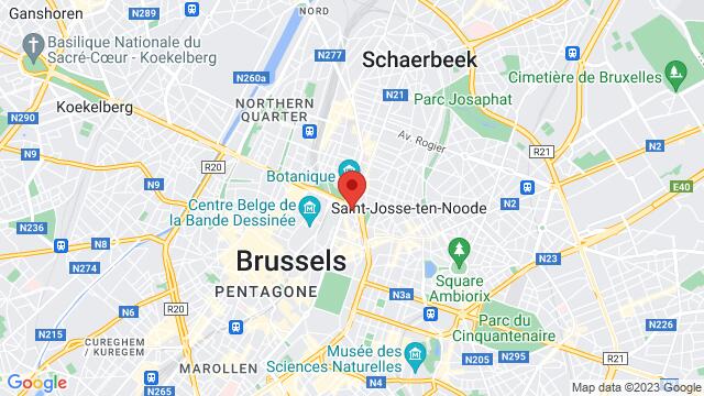 Map of the area around The Embassy Room - Brussel