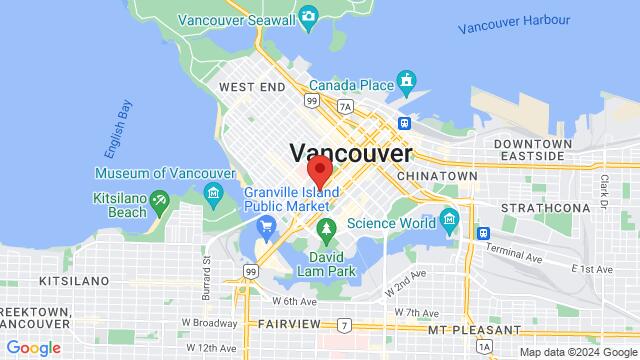 Map of the area around 1180 Howe Street,Vancouver, British Columbia, Vancouver, BC, CA