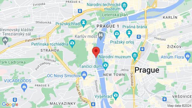 Karte der Umgebung von Dětský ostrov 3197,Prague, Czech Republic, Prague, PR, CZ