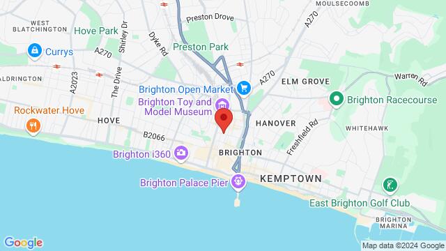 Mapa de la zona alrededor de Mcc Brighton, North Road, Brighton, BN1 1YD, United Kingdom,Brighton and Hove, Brighton, EN, GB