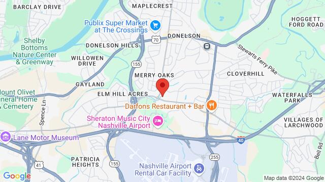 Map of the area around Hotel Preston by Marriott Nashville Airport, 733 Briley Pkwy, Nashville, TN 37217, USA