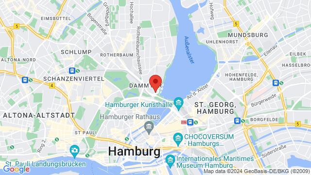 Karte der Umgebung von Alsterufer 1,Hamburg, Germany, Hamburg, HH, DE