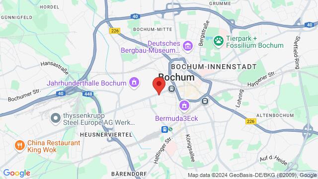 Map of the area around ForróBoDo Griesenbruchstraße, 44793, Bochum-Mitte, Bochum