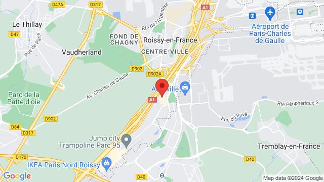 Map of the area around The Atrium Hotel & Conference Centre Paris CDG Airport, by Penta, 351 Av. du Bois de la Pie CS 42048 Paris Nord 2, 95912 Roissy CDG Cedex, France