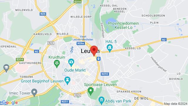 Map of the area around Campus Corso - Leuven