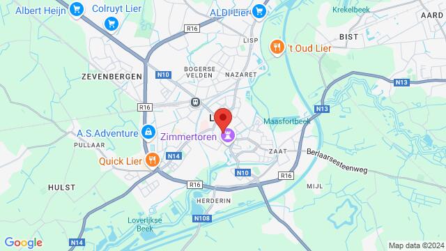 Map of the area around Grote Markt 28, Lier