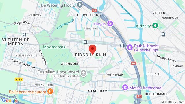 Map of the area around Pauwoogvlinder 20, 3544 DB In Utrecht, Utrecht, The Netherlands