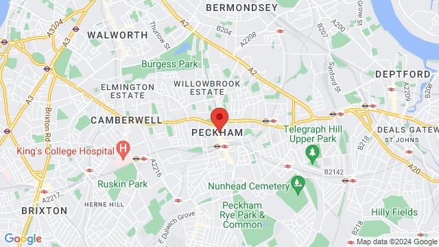 Map of the area around Rye Lane, SE15 5EW, London, EN, GB