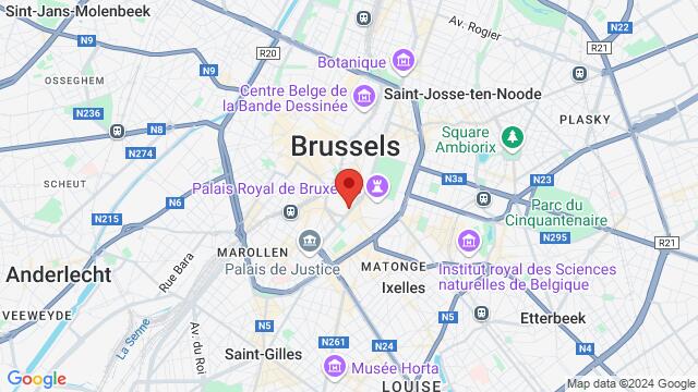 Map of the area around Beyond Bruegel, Kantersteen, 1000 Brussel, België,Brussels, Belgium, Brussels, BU, BE