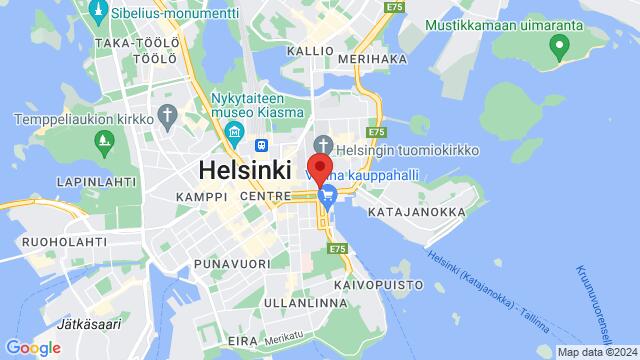 Map of the area around Pohjoisesplanadi 15-17, FI-00100 Helsinki, Suomi,Helsinki, Helsinki, ES, FI