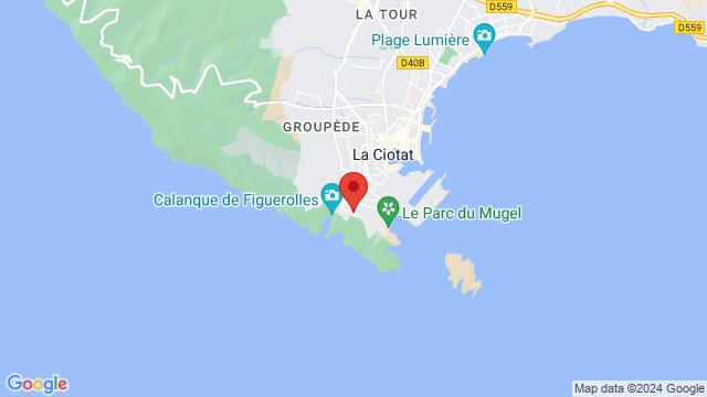 Map of the area around Avenue des Falaises 13600 La Ciotat