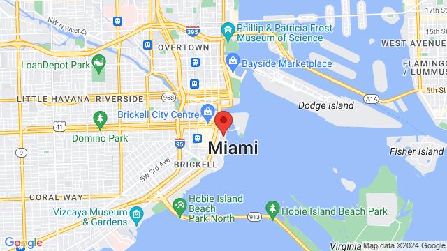 Map of the area around 905 Brickell Bay Dr, Miami, FL 33131-2923, United States,Miami, Florida, Miami, FL, US
