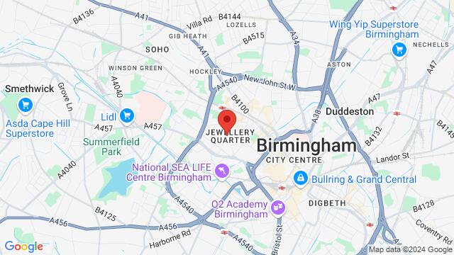 Map of the area around 50 Frederick Street, Birmingham, B1 3, United Kingdom,Birmingham, United Kingdom, Birmingham, EN, GB