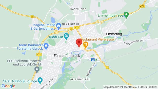 Map of the area around Ludwigstraße 5, 82256, Fürstenfeldbruck