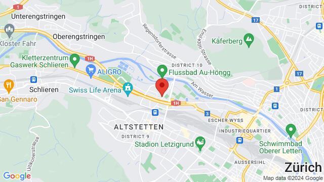 Map of the area around Meierwiesenstrasse 58, 8064 Zürich, Switzerland