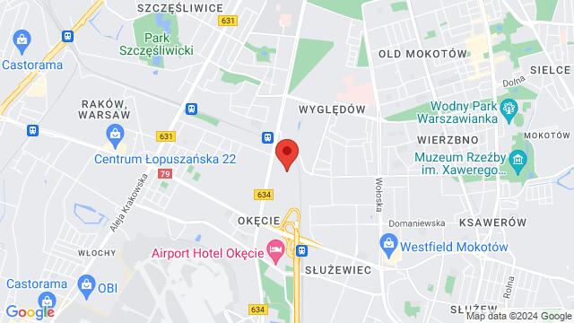 Map of the area around Data Center Market, ulica Żwirki i Wigury 16B, 02-134 Włochy, Polska,Warsaw, Poland, Warsaw, MZ, PL