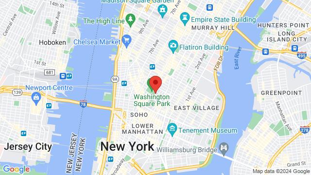 Kaart van de omgeving van Garibaldi Statue, Washington Square Park, Washington Square Park, Washington Square E, New York, NY, United States