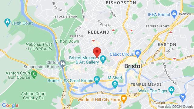 Mapa de la zona alrededor de Victoria Methodist church, 1A Whiteladies Road,Bristol, United Kingdom, Bristol, EN, GB