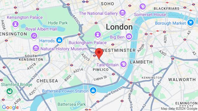 Map of the area around Park Plaza Victoria London, 239 Vauxhall Bridge Road, London, SW1V 1EQ, United Kingdom