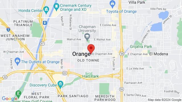 Map of the area around 121 S. Center St. Orange, CA 92866