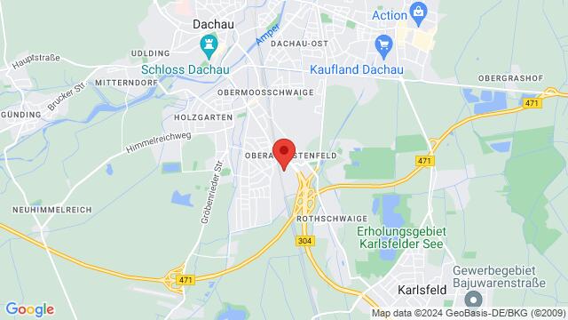 Map of the area around meet & DANCE - Die Tanzschule GmbH, Münchner Str. 87b, 85221 Dachau, Germany