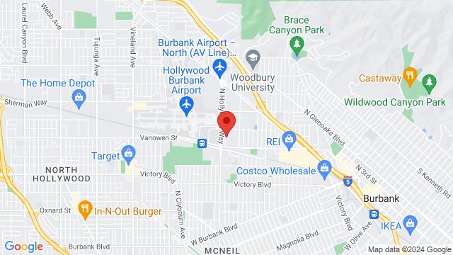 Mapa de la zona alrededor de 2500 N Hollywood Way, 91505, Burbank, CA, United States