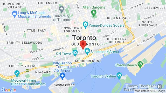 Map of the area around 100 Front St. W., M5J 1E3, Toronto, ON, Canada