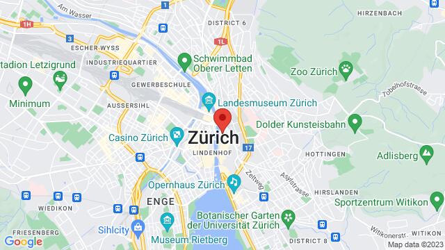 Carte des environs Kulturlokal Rank, Niederdorfstrasse 60, Zürich, ZH, 8001, Switzerland