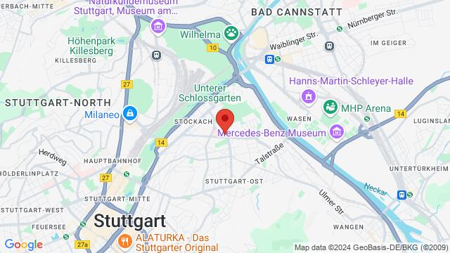 Map of the area around Hackstrasse 77,Stuttgart, Germany, Stuttgart, BW, DE