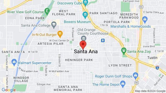 Map of the area around 125 N Broadway, 125 N Broadway, Santa Ana, CA, 92071, United States