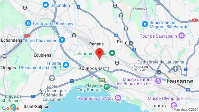 Map of the area around Chemin du Chêne 7, 1020 Renens Vaud, Suisse,Renens, Vaud, Lausanne, VD, CH