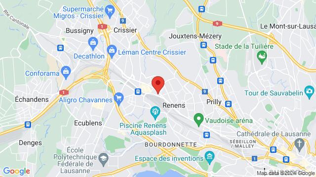 Karte der Umgebung von Rue de Lausanne 37, 1020 Renens