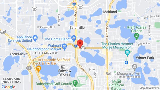 Map of the area around The Trap, 2600 Lee Rd, Winter Park, FL, 32789, US