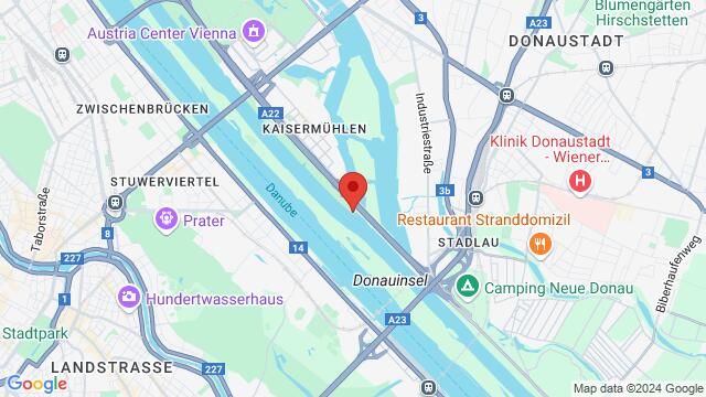 Map of the area around Am Kaisermühlendamm 106, Vienna, Vienna