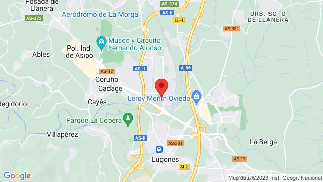 Map of the area around C/ Peña Santa s/n  Hotel Silvota LLanera