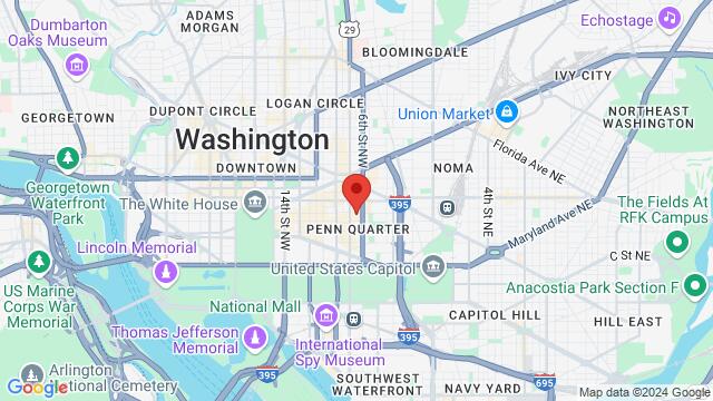 Map of the area around Capital One Arena, Washington, DC, United States, Washington, DC, US