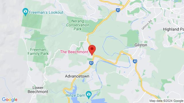 Karte der Umgebung von The Beechmont Hotel, 402 Nerang Murwillumbah Rd, Advancetown QLD 4211, Australia