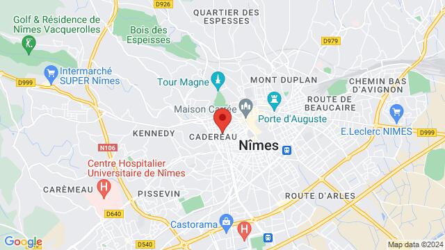 Mapa de la zona alrededor de Restaurante la casa de Carmen 36 avenue Jean Jaurès 30900 Nîmes
