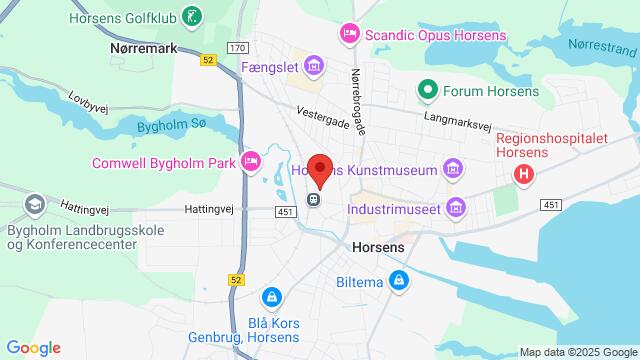 Mapa de la zona alrededor de Banegårdsgade 2, 8700 Horsens, Danmark,Horsens, Denmark, Horsens, VJ, DK