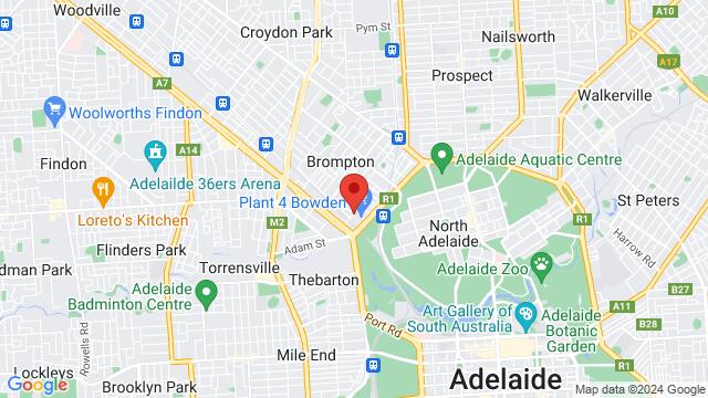 Map of the area around Ceres Market Shed Pty, Third St, Bowden SA 5007, Australia,Adelaide, South Australia, Adelaide, SA, AU