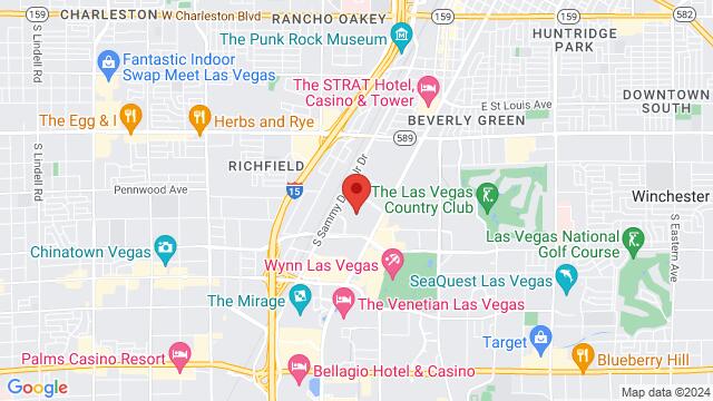 Karte der Umgebung von 3000 South Las Vegas Boulevard, Las Vegas, NV, US
