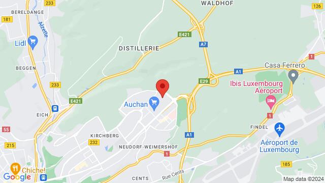 Map of the area around 10 Circuit de la Foire Internationale, L-1347 Kirchberg, Luxembourg,Luxembourg, Luxembourg, Luxembourg, LU, LU