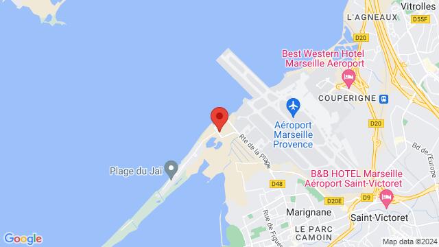 Map of the area around 117 route de la plage, 13700 MARIGNANE